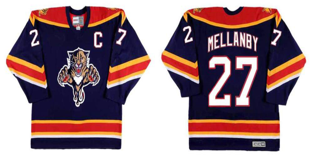 2019 Men Florida Panthers 27 Mellanby blue CCM NHL jerseys